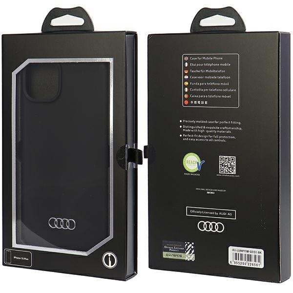 Audi Silicone Case iPhone 15 Plus 6.7" czarny/black hardcase